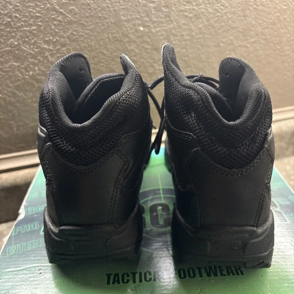 Interceptor Canton Black Tactical Boots Men's Sz 7 Very Good Cond.